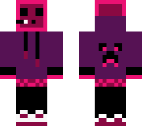 pink slime with purple hoodie