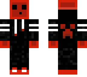red slime with black hoodie