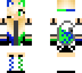 blue and green hybrid girl