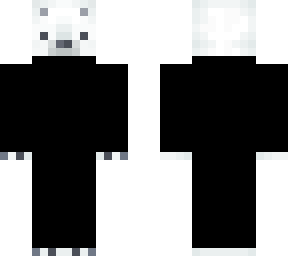 polar bear with dark robes.