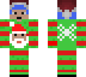 blue hair christmas boi