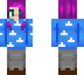 cloud sweatshirt girl / first skin!