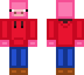 plastic texture pig with red hood