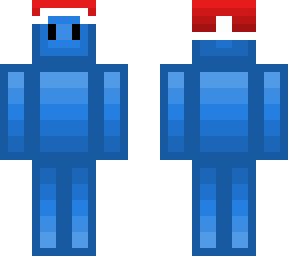 blue gradient man w/ christmas hat