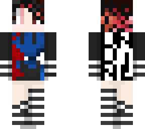 ombre pink, red & black person with undyne hoodie