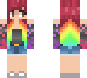 rainbow hair girl (im bored)