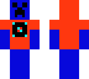 blue creeper in diamond command block hoodie