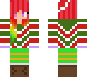 candy cane attire girl