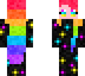 backwards starry rainbow girl