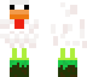 chicken on dirt block