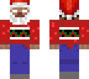 christmas herobrine with a beard