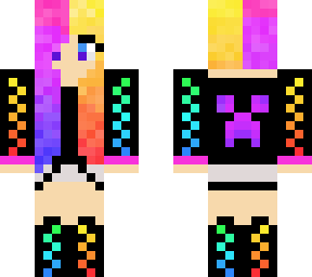 cute girl with rainbow aesthetic