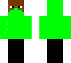 green masked hodded kid