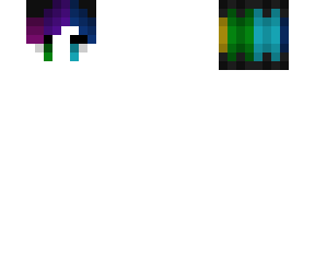 new male hair - mix color shading - black & rainbow - hb