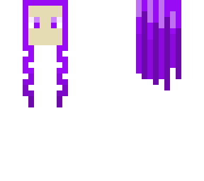 purple hair and face. ( you can make the body if you want, please do)