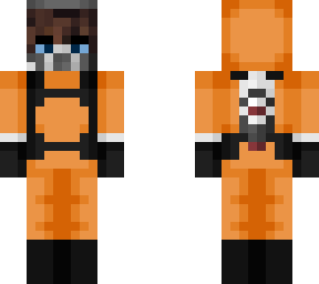 brown hair radiation suit
