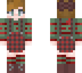 christmas girl skin with bow