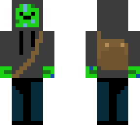 green boyo with un backpack