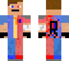 blue and red side character
