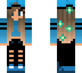 blue cool but cute girl