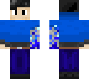 blue cyborg guy