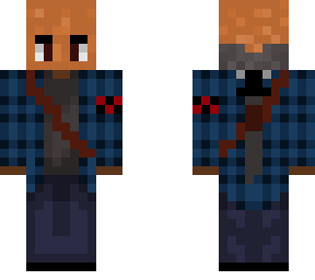 paper bag w/ blue plaid