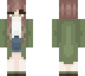 green cardigan