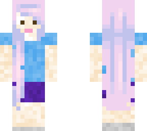 pastel hair and a simple outfit
