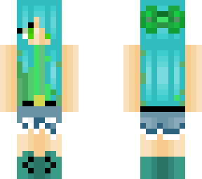 aqua summer seaweed girl