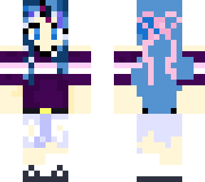 blue haired elf girl