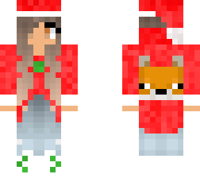 christmas fox girl