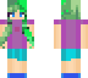 green hair girl (base from basesofthebear)