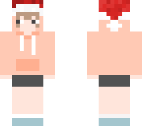 peach with santa hat