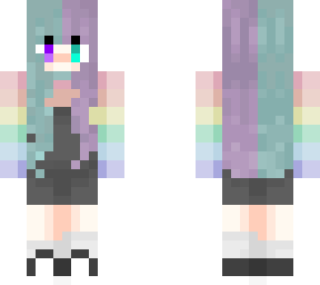 split/colored/haired girl