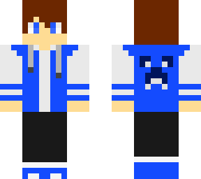 blue jacket with white boy