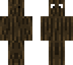 troll oak wood, turn on outer layer for eyes on back.