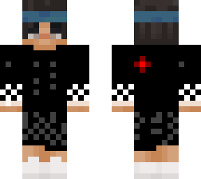 boy black shirt black hair