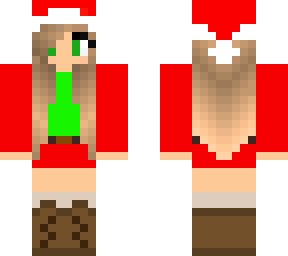 little kelly with santa and a red and green outfit