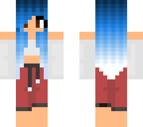 blue haired girl