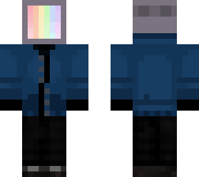 blue hooded computer head - alternate jacket