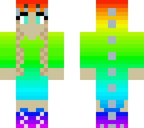 rainbow dinosaur girl ( idea from alyssaurus)