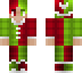 christmas - gummy bear red and green pjs - half color and hat