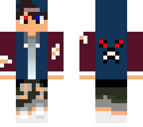creeper boy red blue with hood