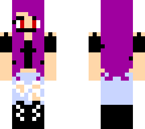 girl with purple hair and black top