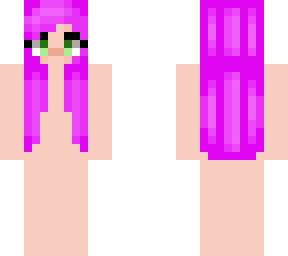 long pink hair template