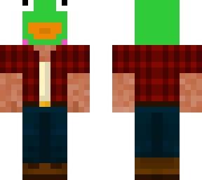 lumberjack with frog mask