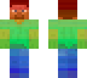 old transparent rainbow steve