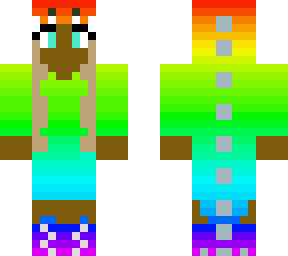 rainbow dinosaur girl edit ( idea from alyssaurus)