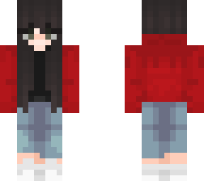red sweatshirt