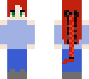 girl with really long braid